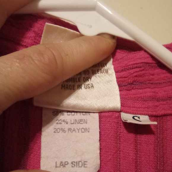 Hot pink button up shirt - Picture 10 of 13